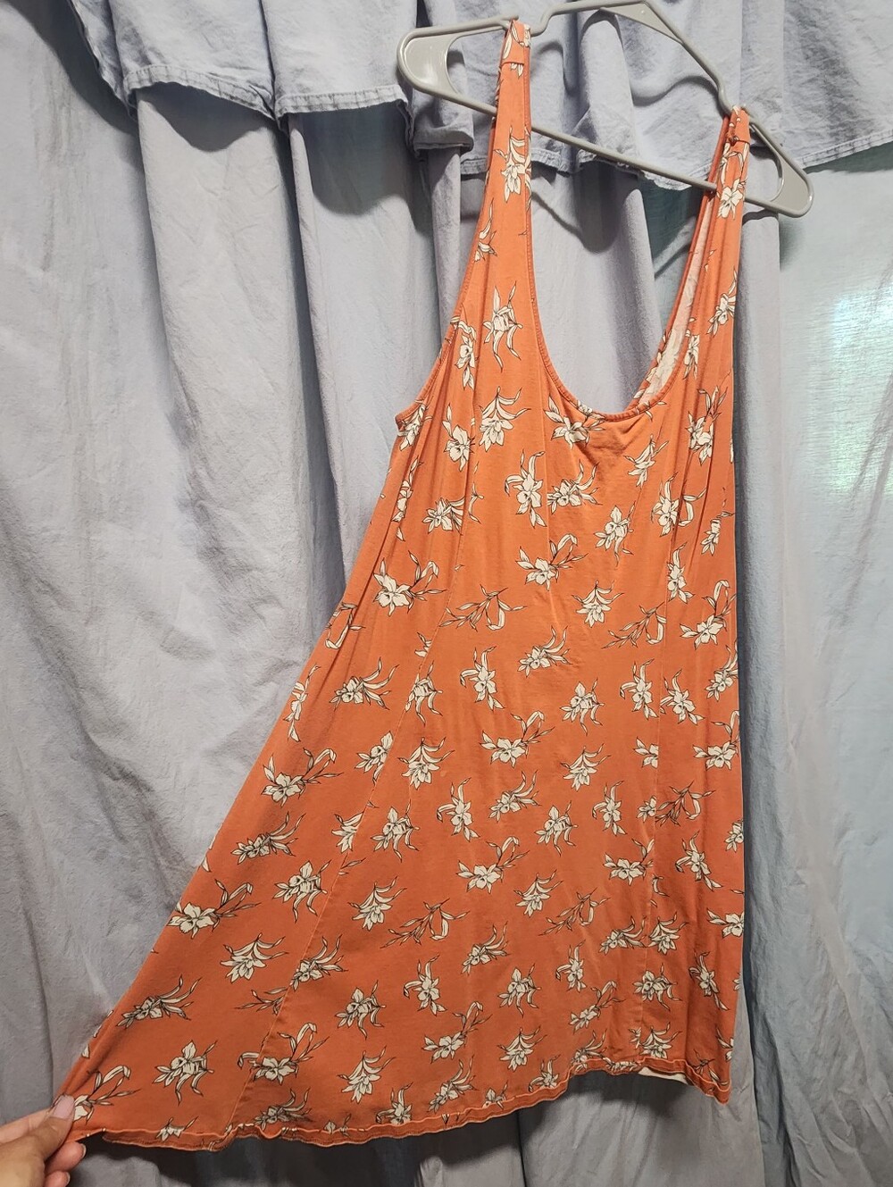 Forever 21 Orange Floral Tank Top